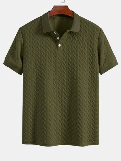 Colton | Geometric Jacquard Polo