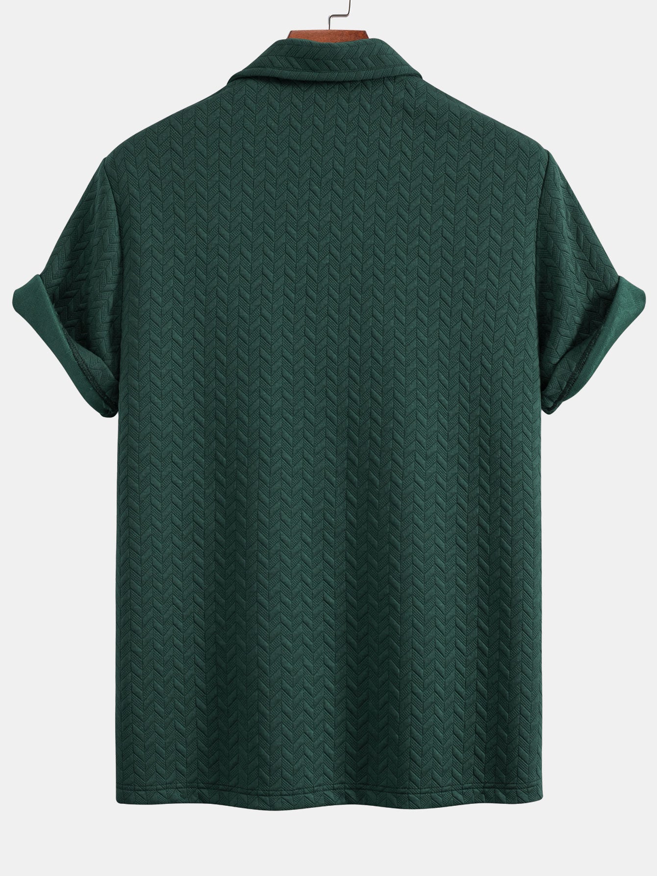 Hudson | Short Sleeved Jacquard Textured Polo