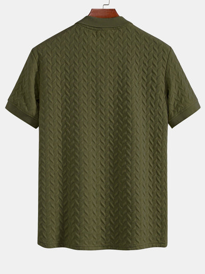 Colton | Geometric Jacquard Polo