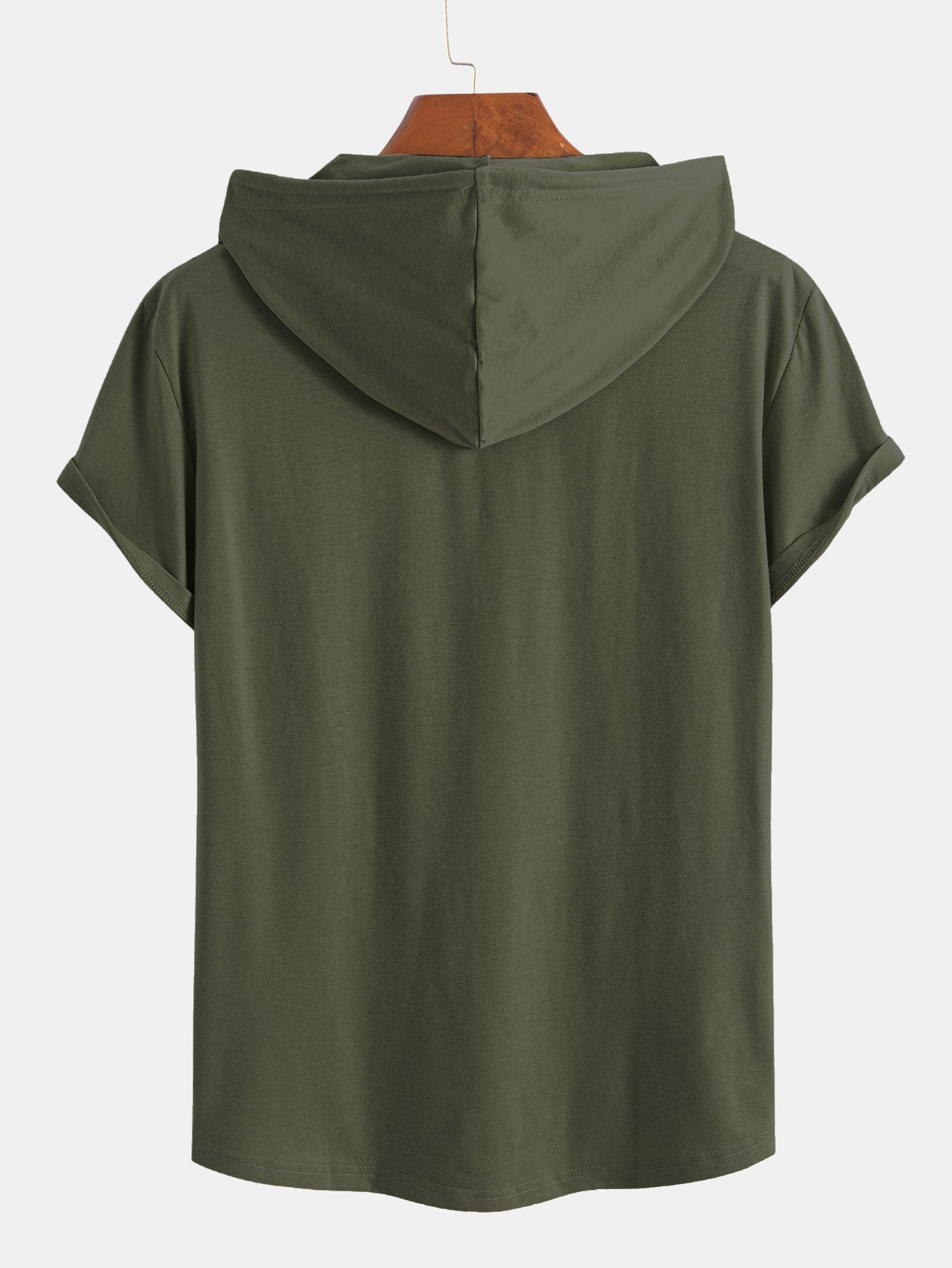 Celestino® | Short Sleeve Henley Hooded T-Shirt
