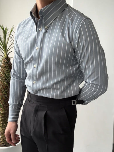 Bhoj® | MV Retro Italian Striped Slim Shirt