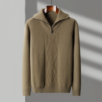 Quinn | Taranto Merino Wool Zip Sweater