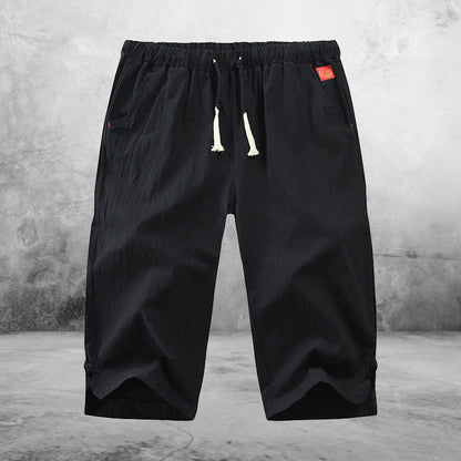 Zed® | Casual Cotton And Linen Lace-Up Shorts For Men