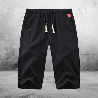 Zed® | Casual Cotton And Linen Lace-Up Shorts For Men