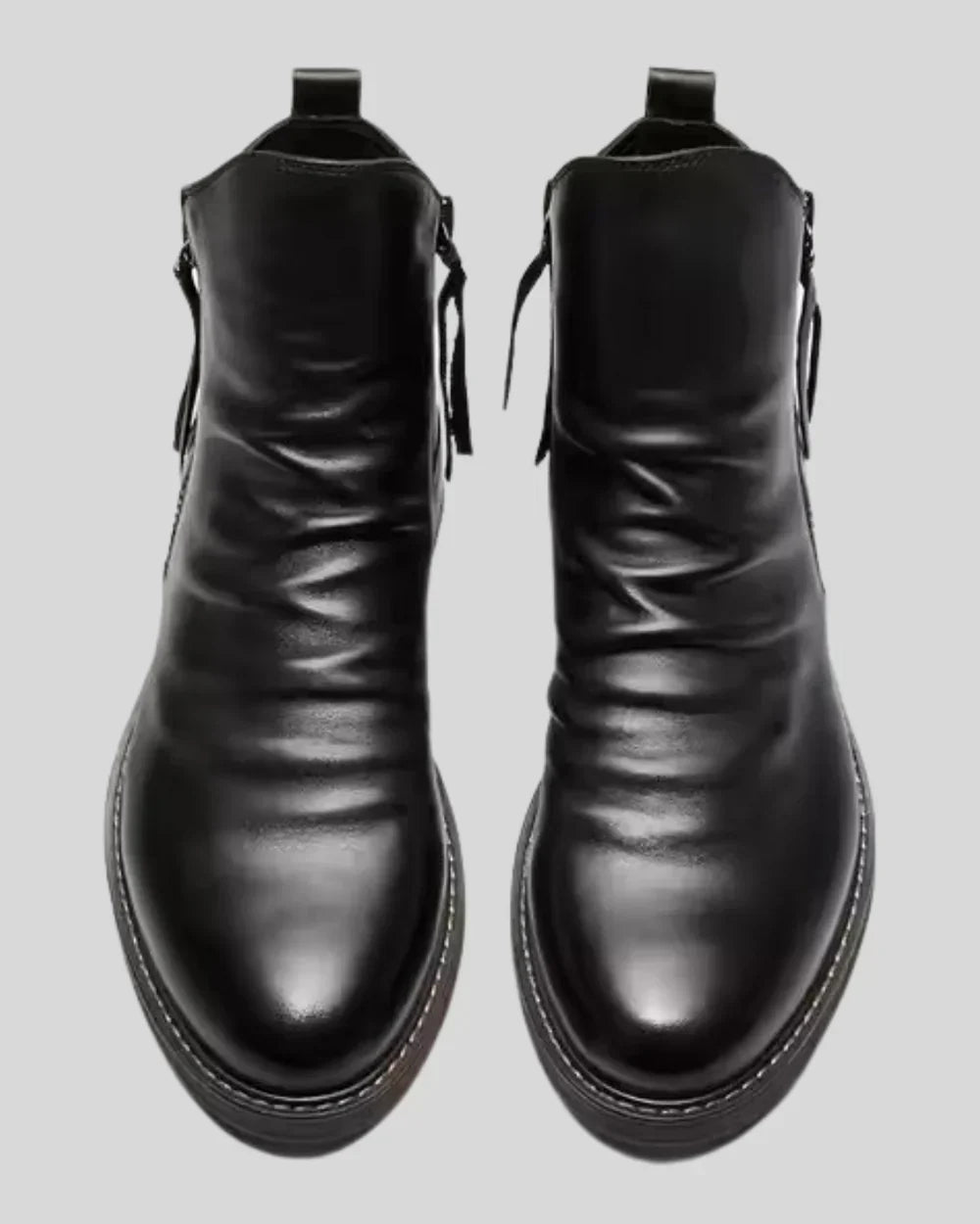 Angel® | Leather Ankle Boots With Zipper On The Side