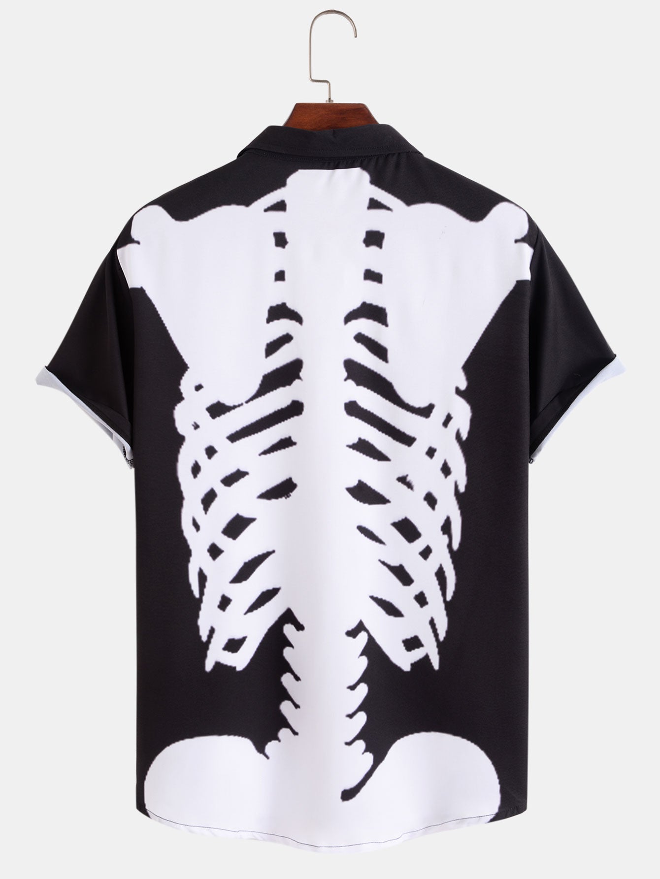Artie® | Skeleton Print Button Up Shirt