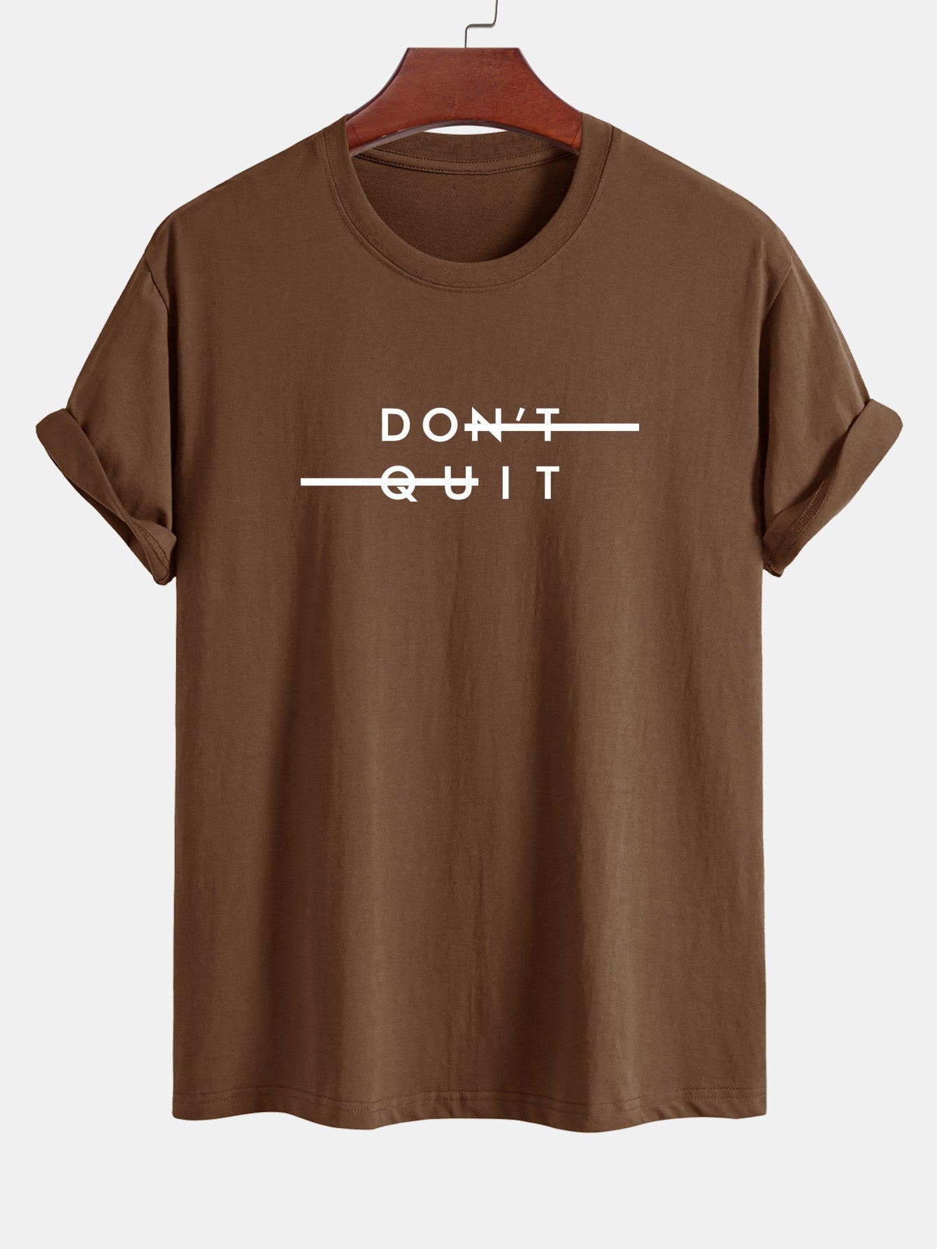 Nicodemo® | Don'T Quit Print Cotton T-Shirt