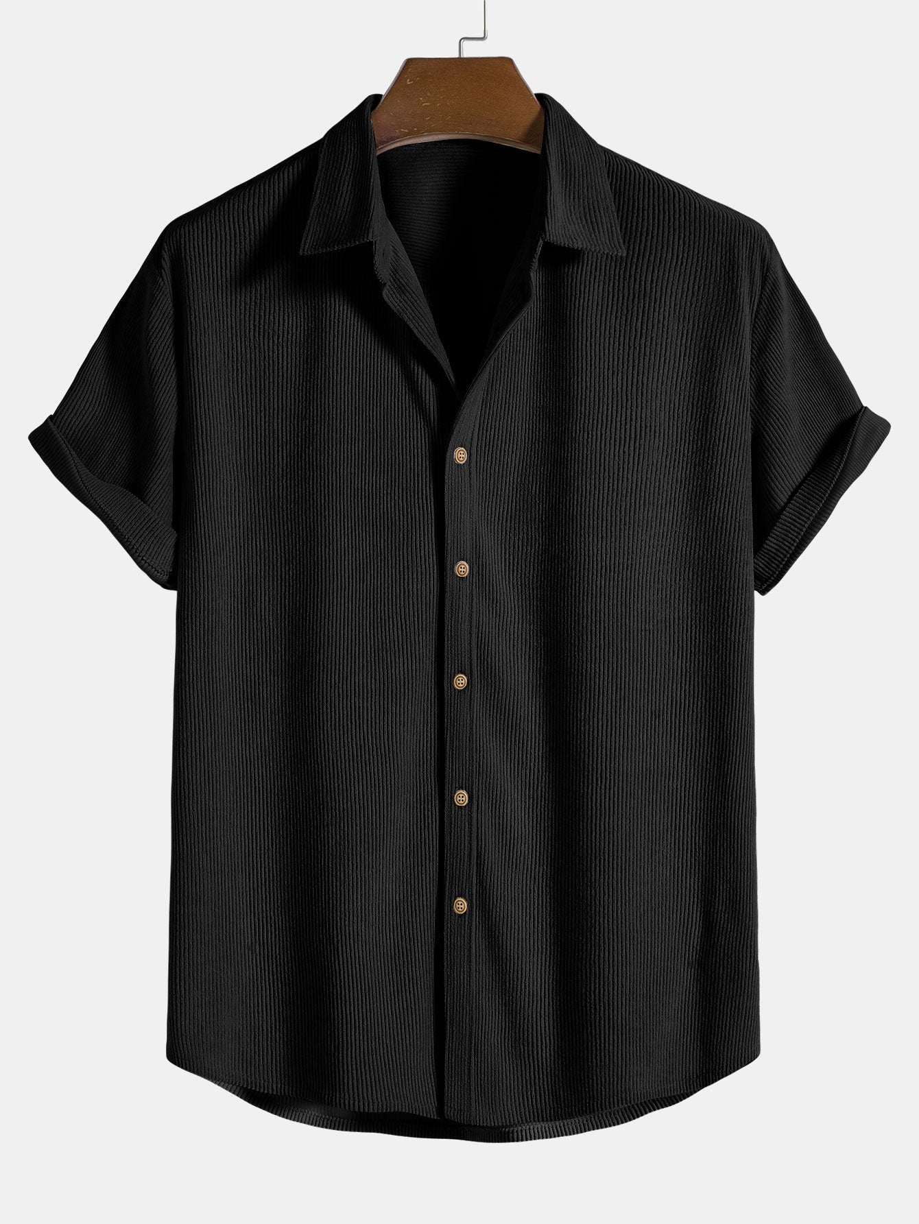 Curtis® | Corduroy Button Up Short Sleeved Shirt