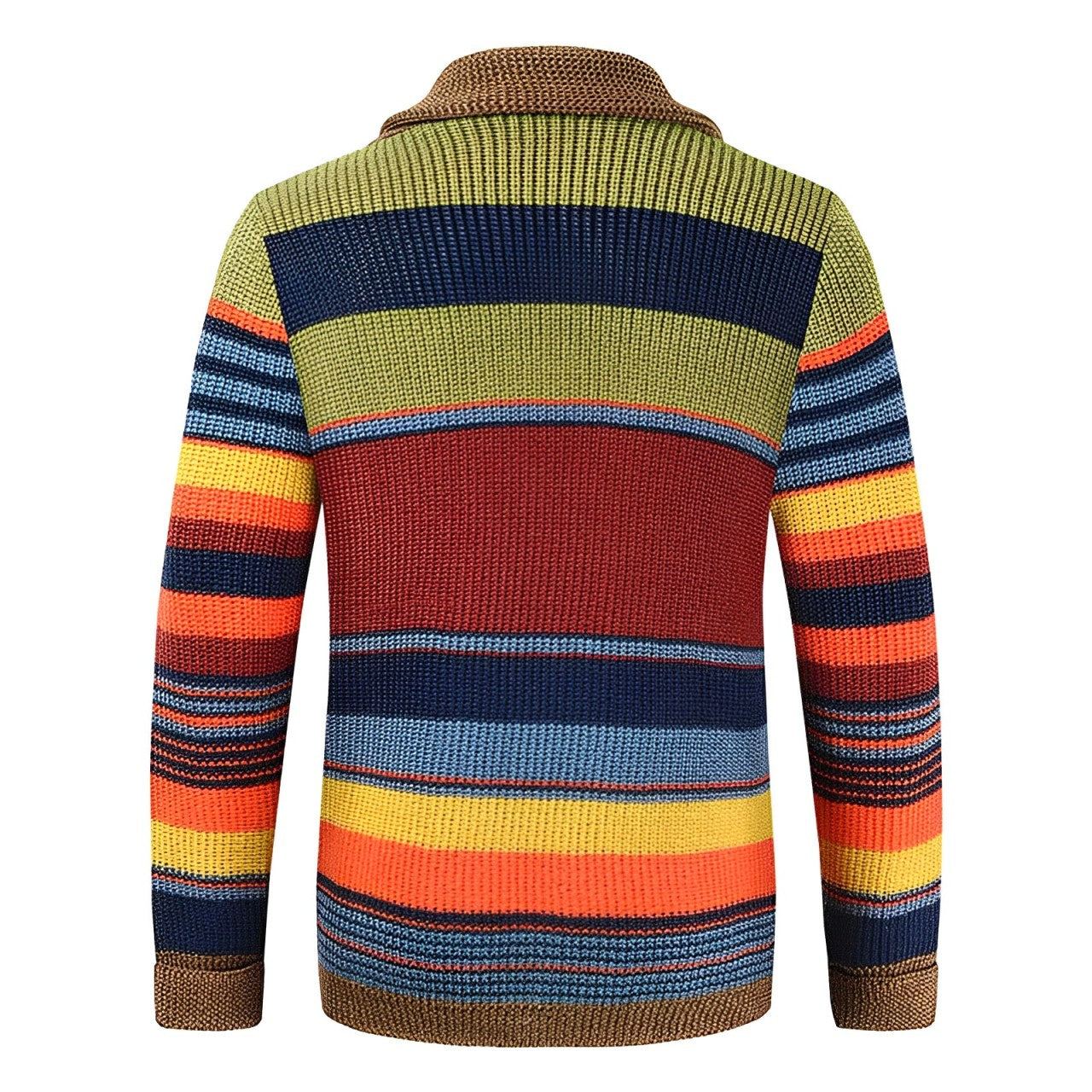 Fidelio | Men's retro color-block button-front cardigan