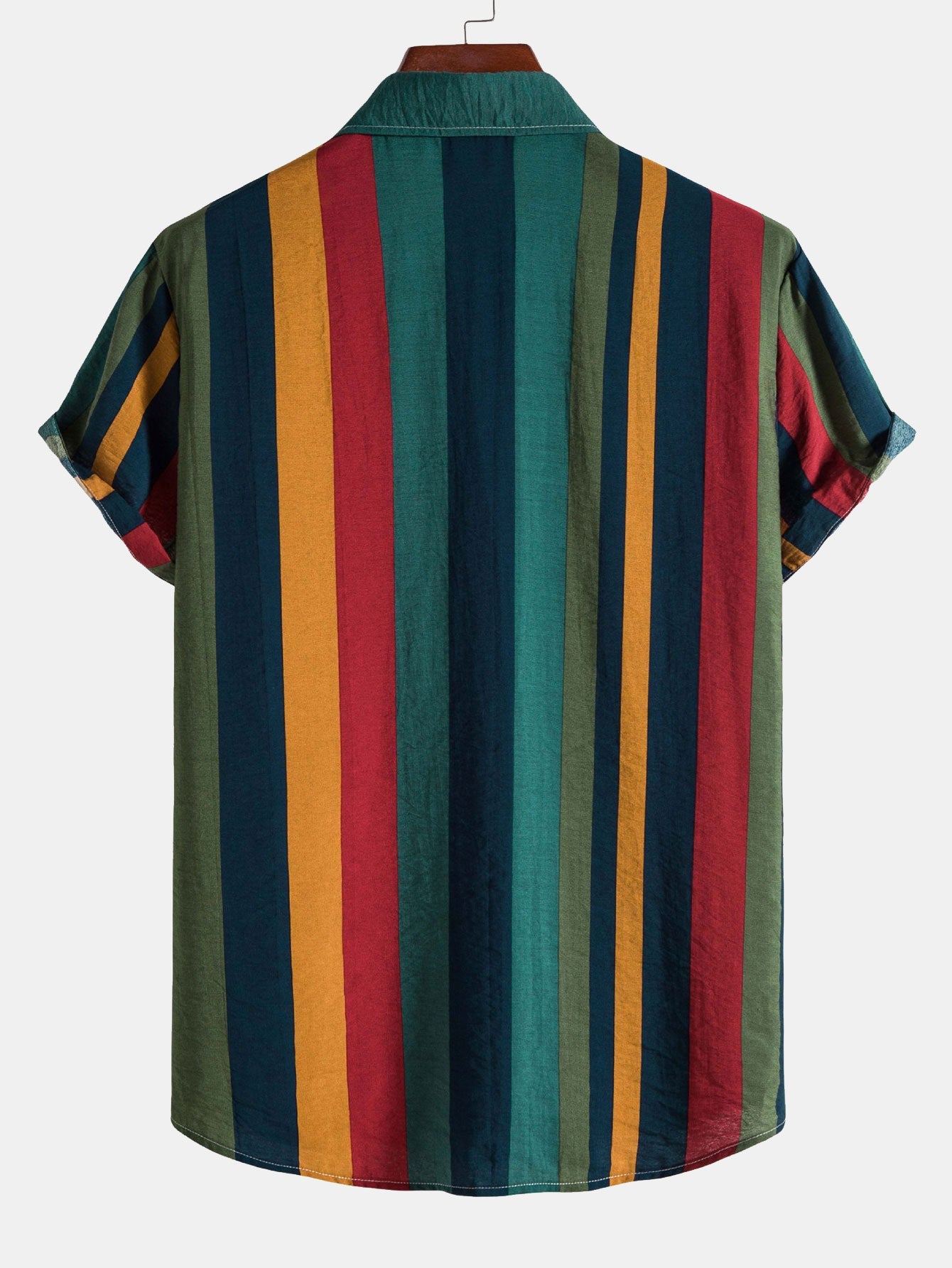 Silvio® | Colored Striped Button Up Shirt