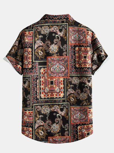 Amram® | Paisley Baroque Print Button Up Shirt