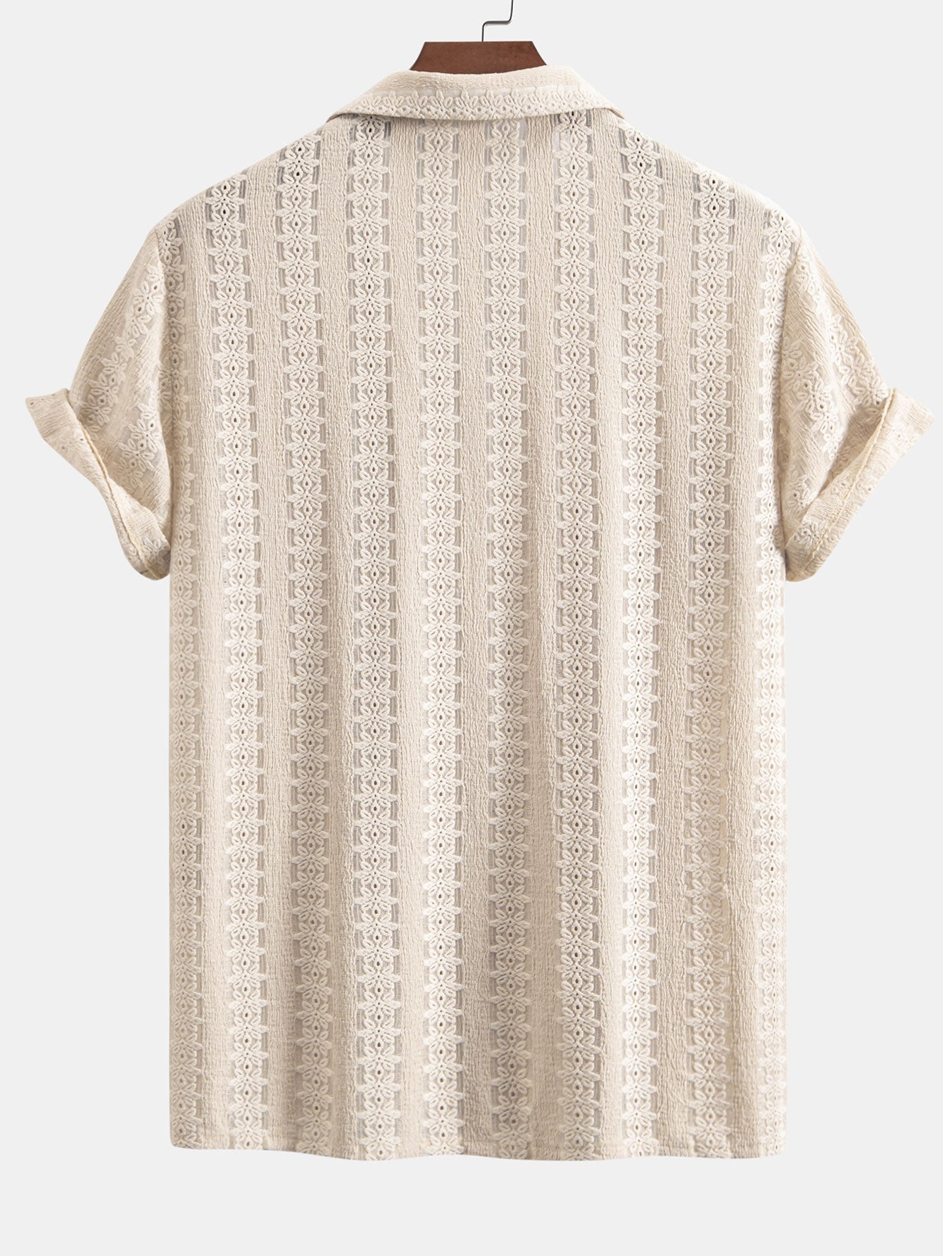 Jesús® | Floral Jacquard Textured Cuban Shirt & Straight Leg Linen Pants