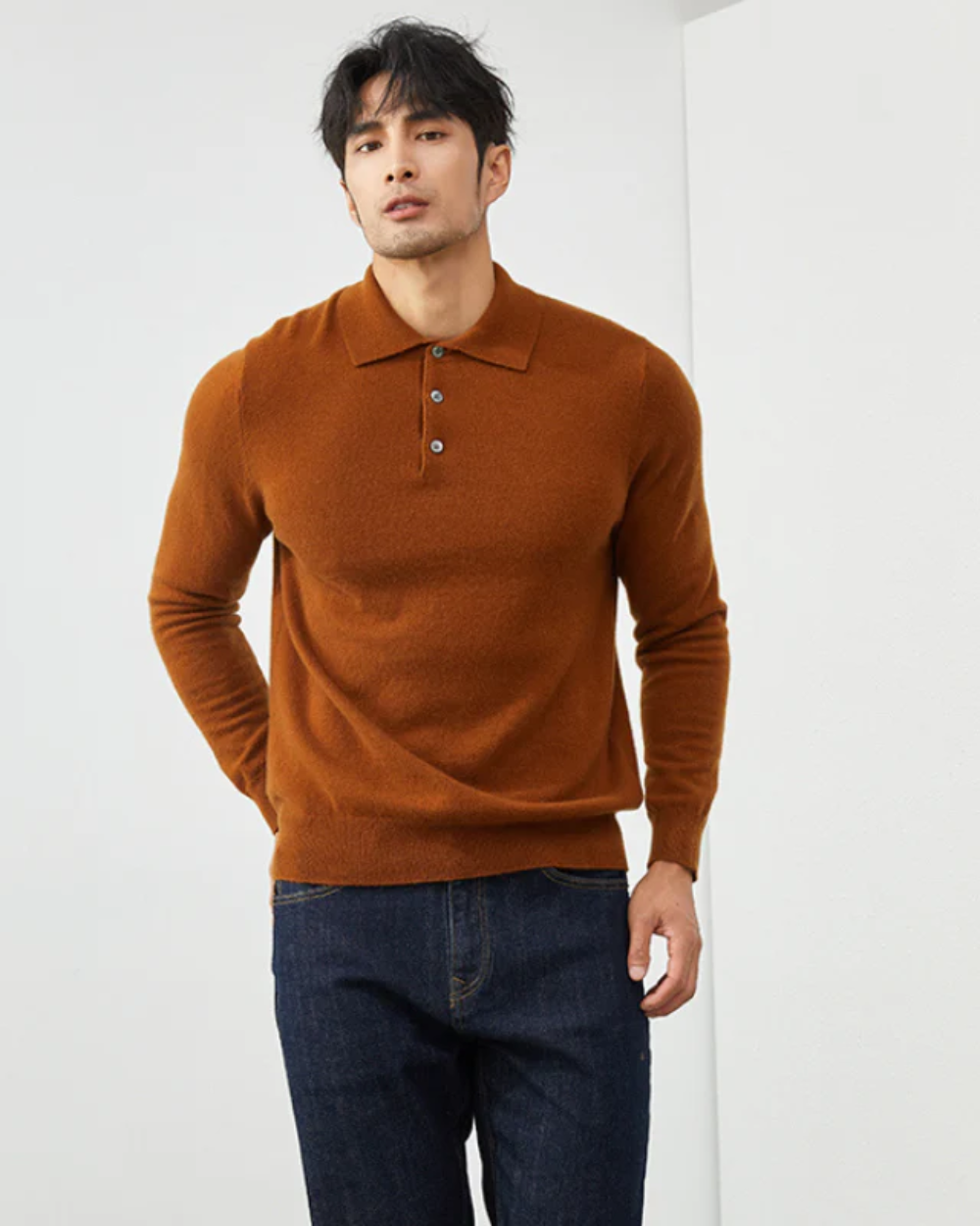 Enzo | Ponza Cashmere Polo Sweater