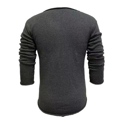 Men's Casal V Neck Long Sleeve SliFitnitted Sweater