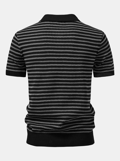 Noah | Stripe Knitted Polo Shirt