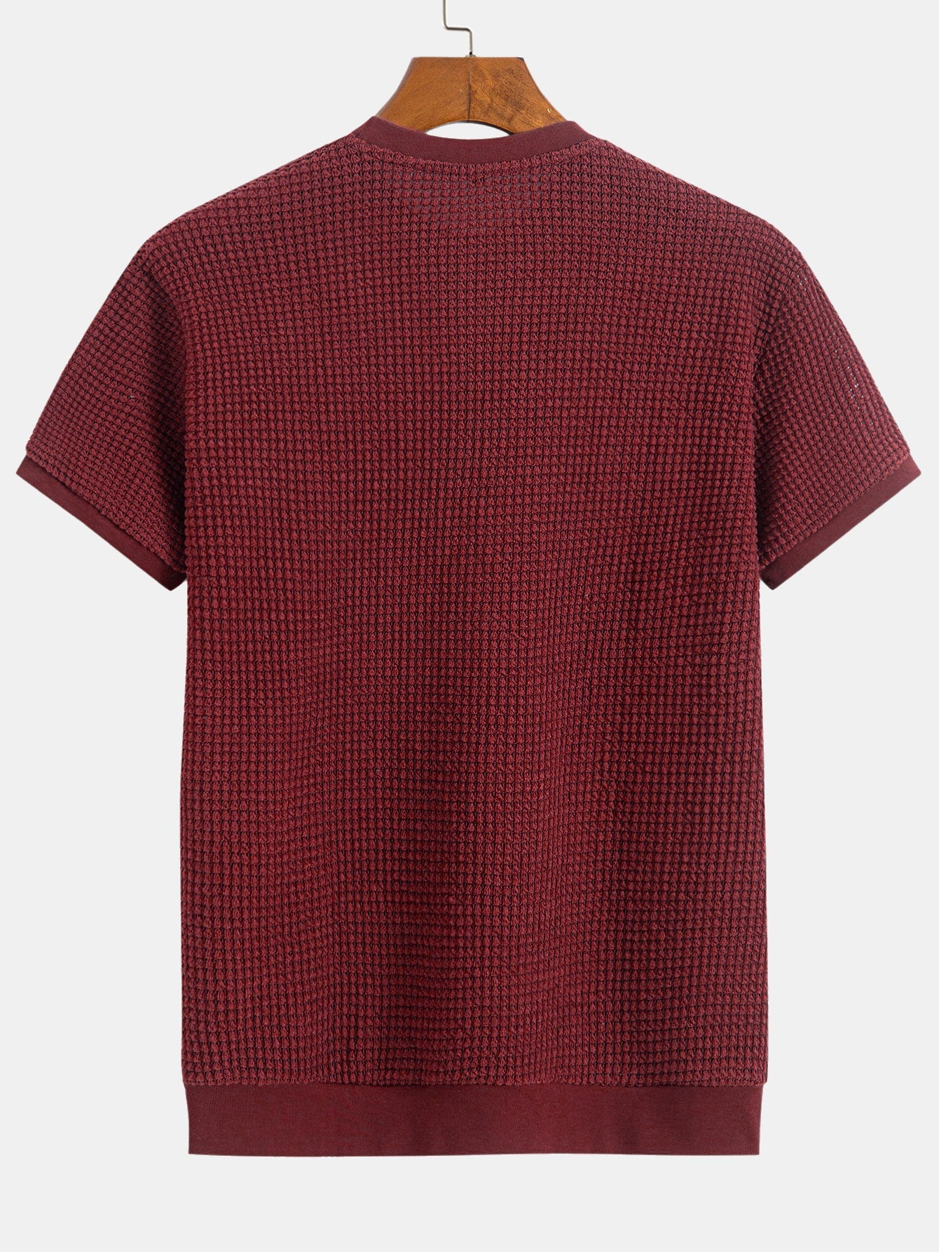 Mauricio® | Short Sleeve Waffle Ribbed Hem T-Shirt