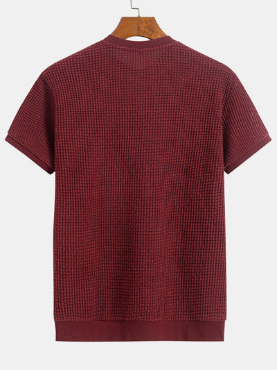 Mauricio® | Short Sleeve Waffle Ribbed Hem T-Shirt