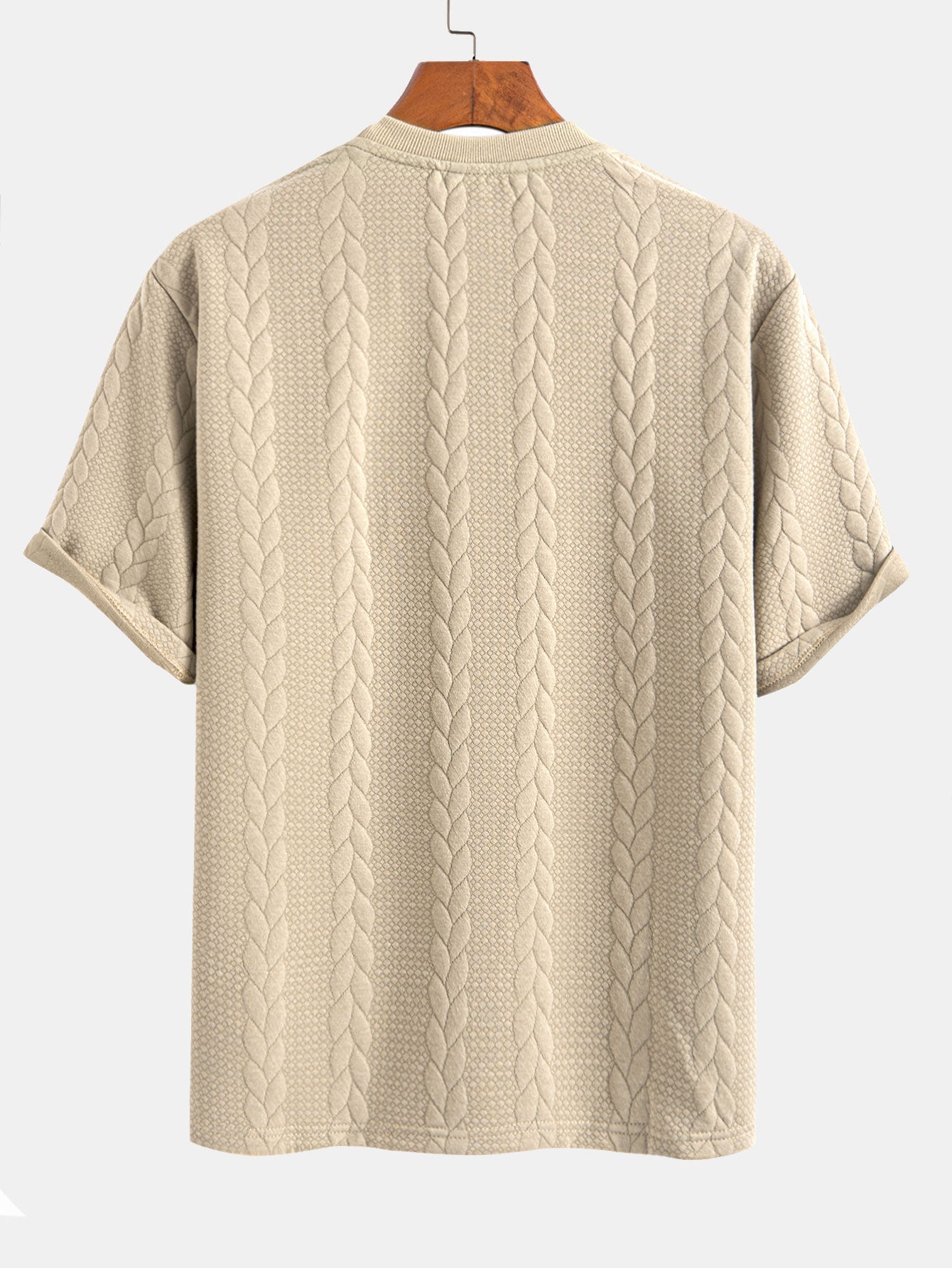 Clay® | Relax Fit Mid-Length Sleeve Twist Jacquard T-Shirt & Shorts