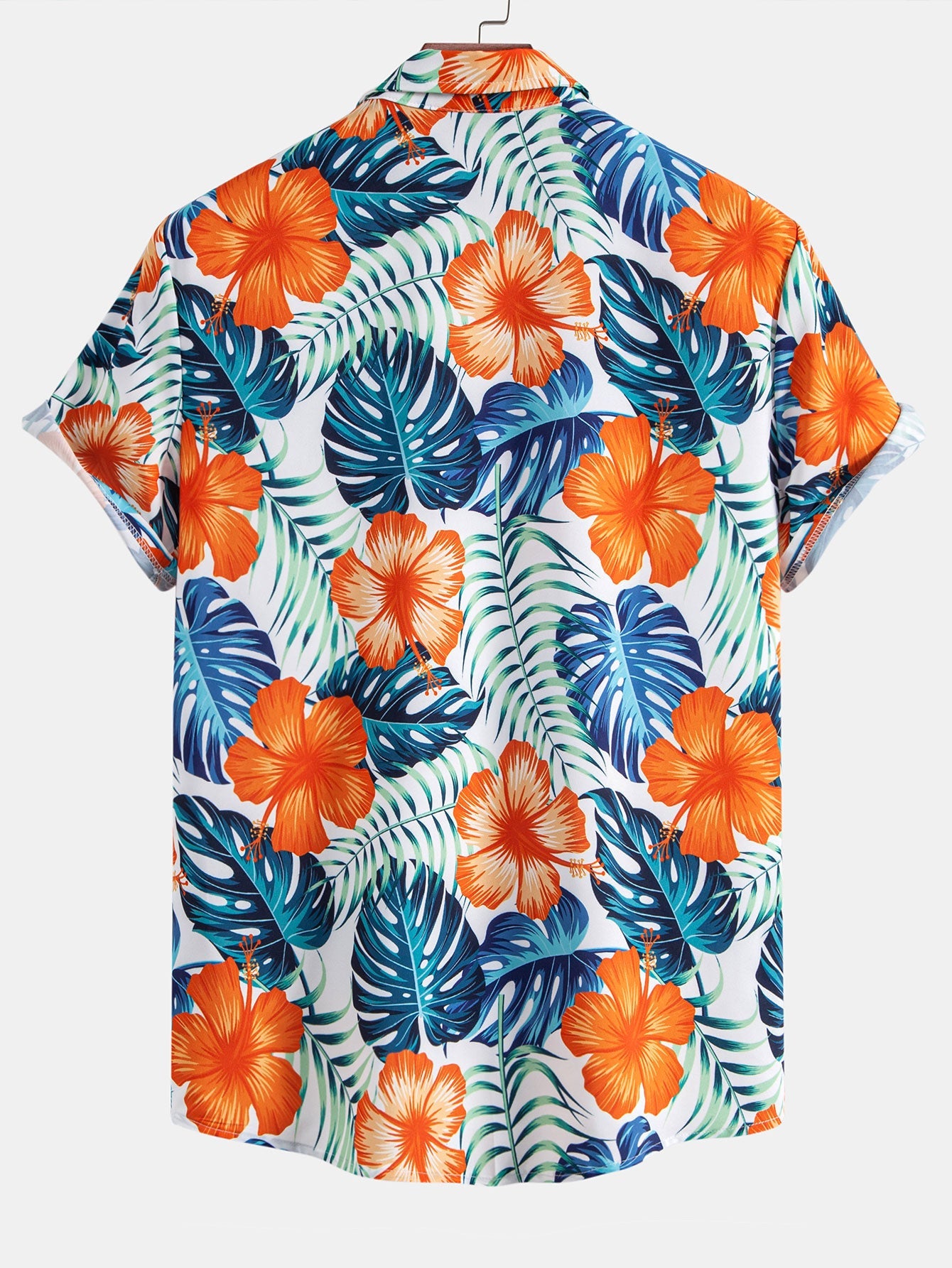 Maurice® | Tropical Flowers Print Button Up Shirt & Drawstring Swim Shorts