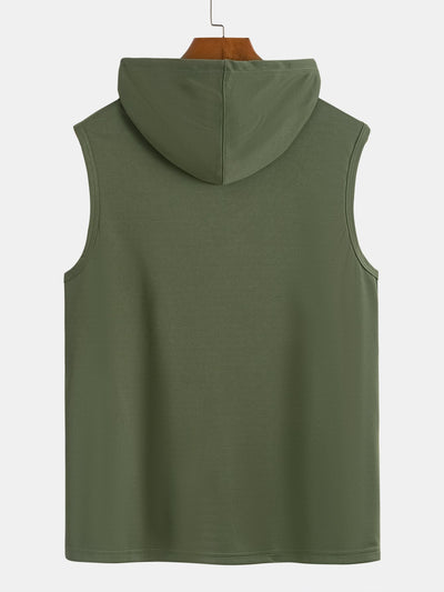 Juvenal® | Athletic Mesh Kangaroo Pocket Hooded Tank