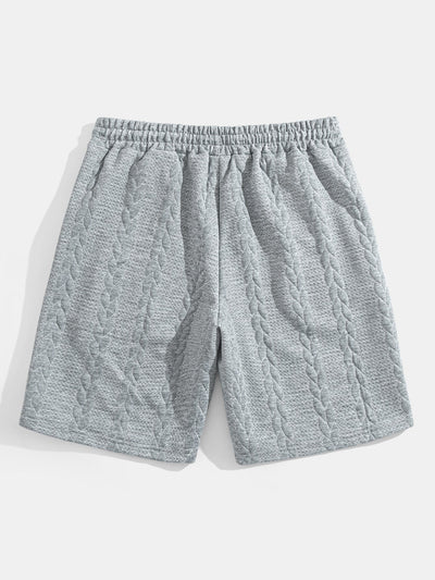 Heraclio® | Relax Fit Mid-Length Sleeve Twist Jacquard T-Shirt & Shorts