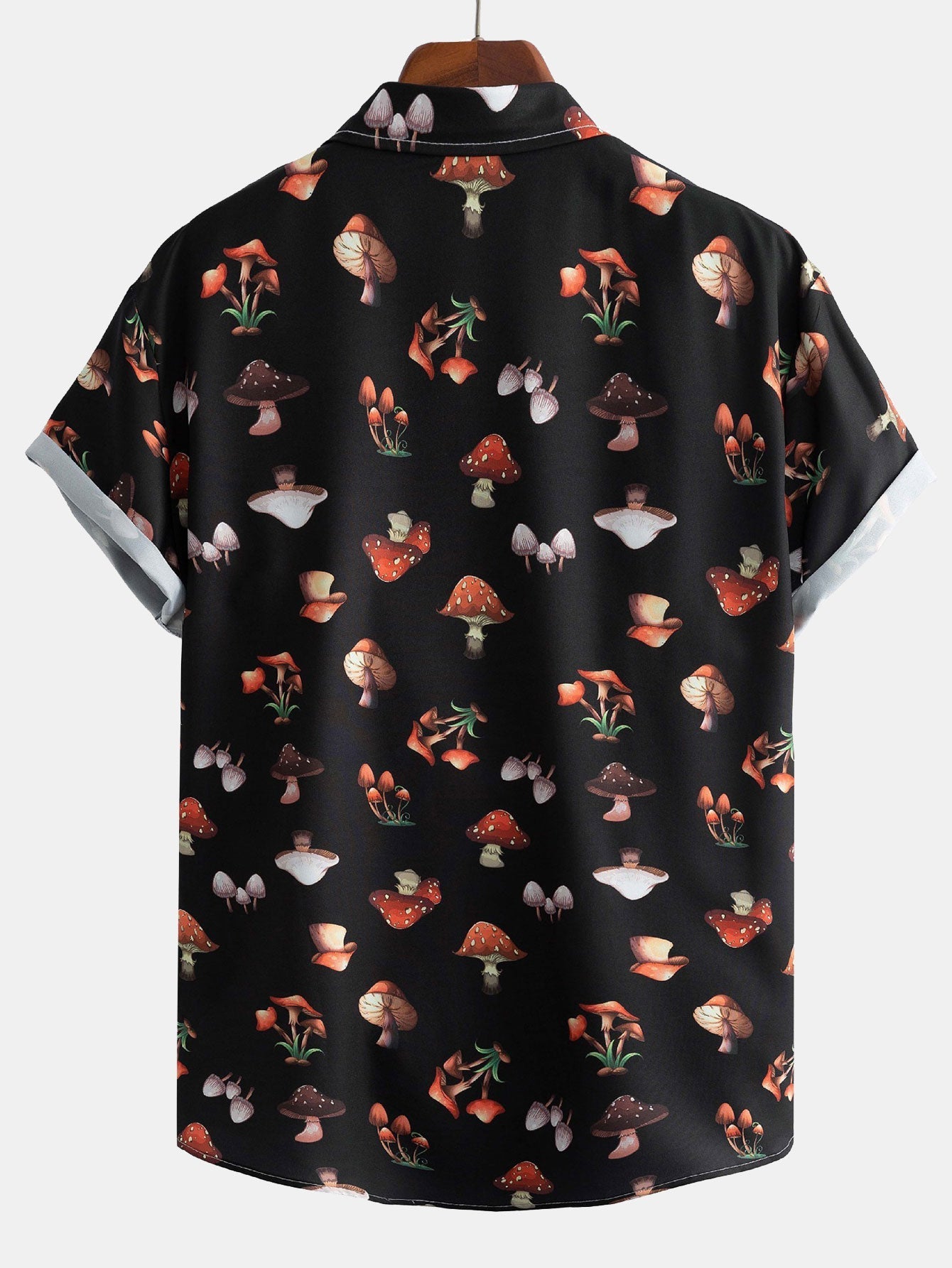 Artemis® | Mushroom Print Button Up Shirt