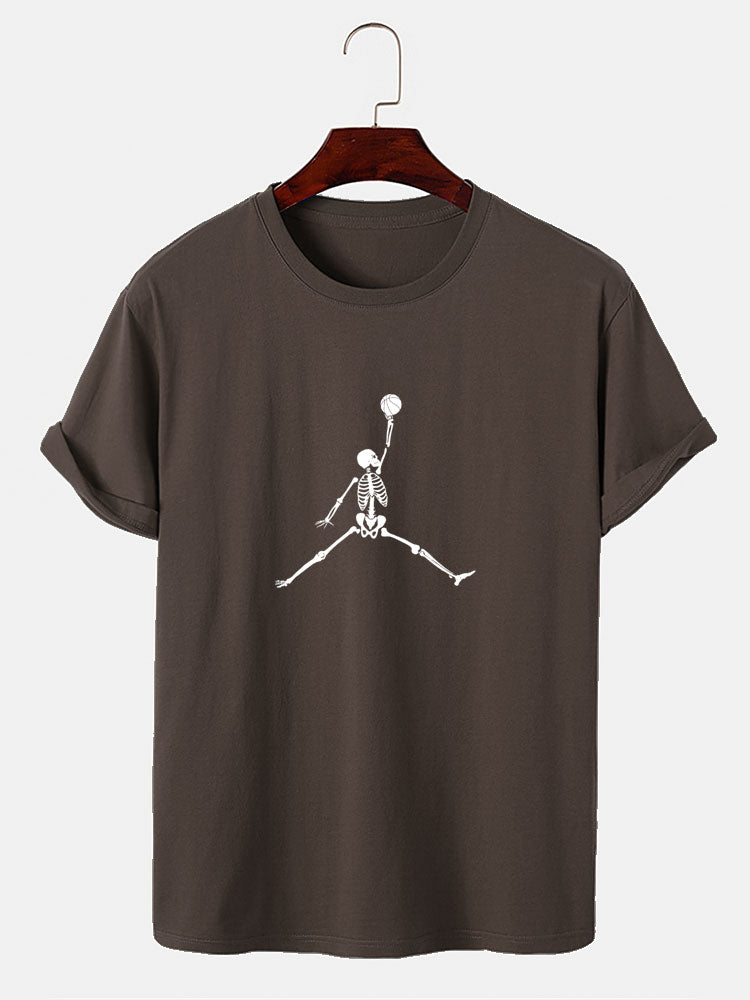 Silvio® | Basketball Skeleton Print T-Shirt