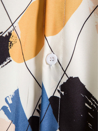 Amandus® | Hand Drawn Color Blocks Print Shirt