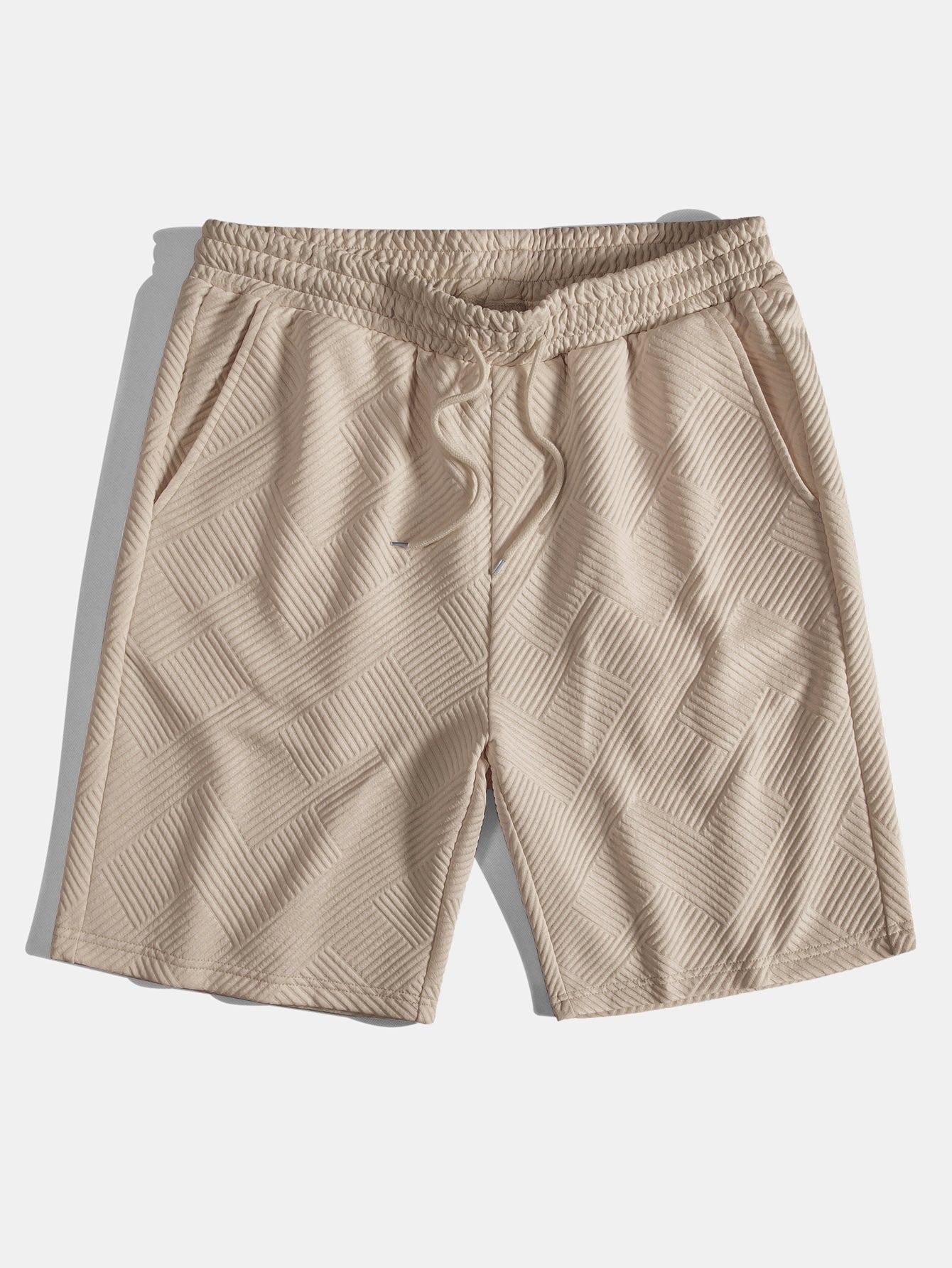 Hyginus | Striped Jacquard Drawstring Shorts