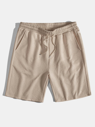 Caesar | Striped Jacquard Drawstring Shorts