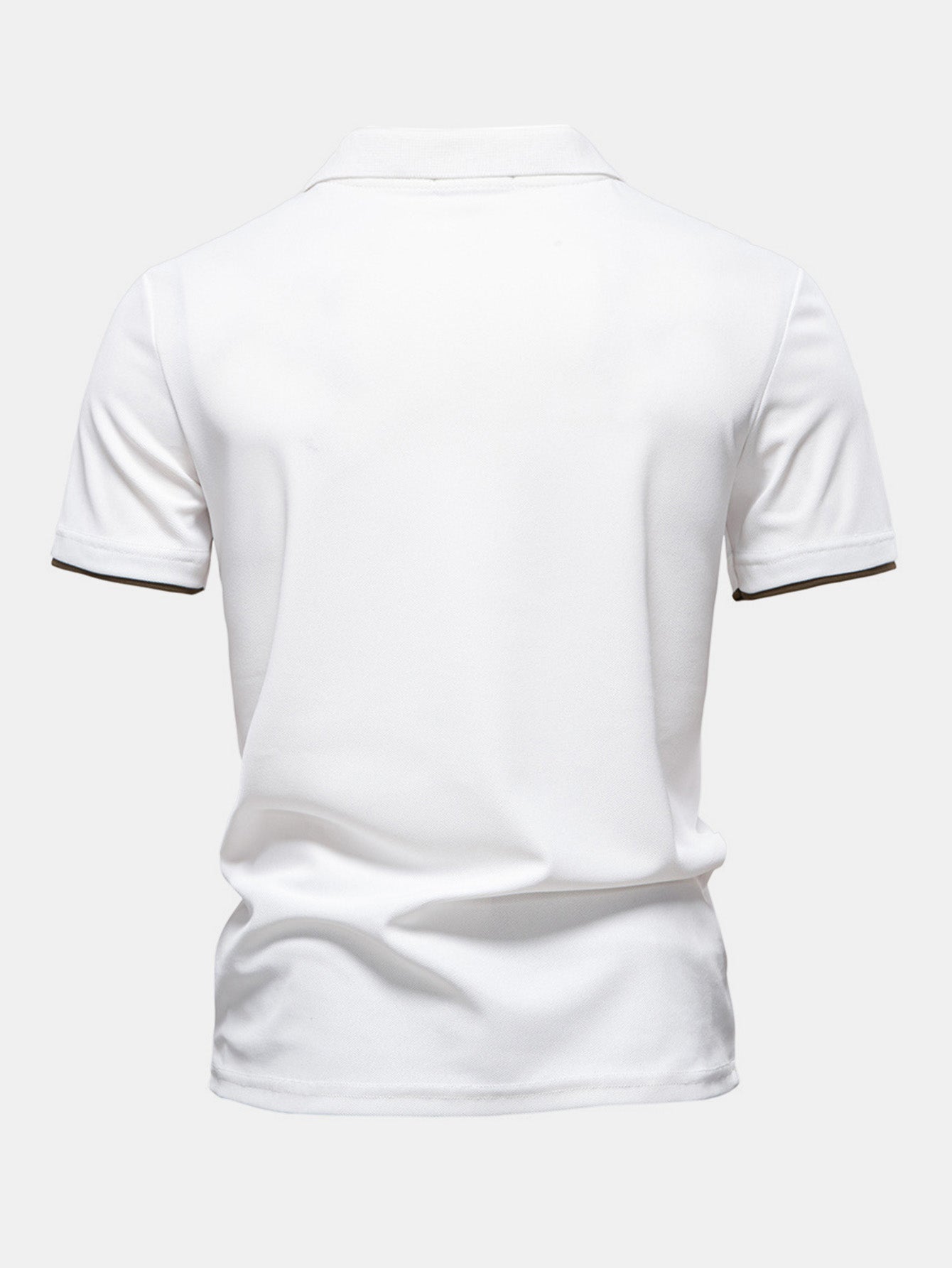 Miles | Contrast Pique V Neck Polo Shirt