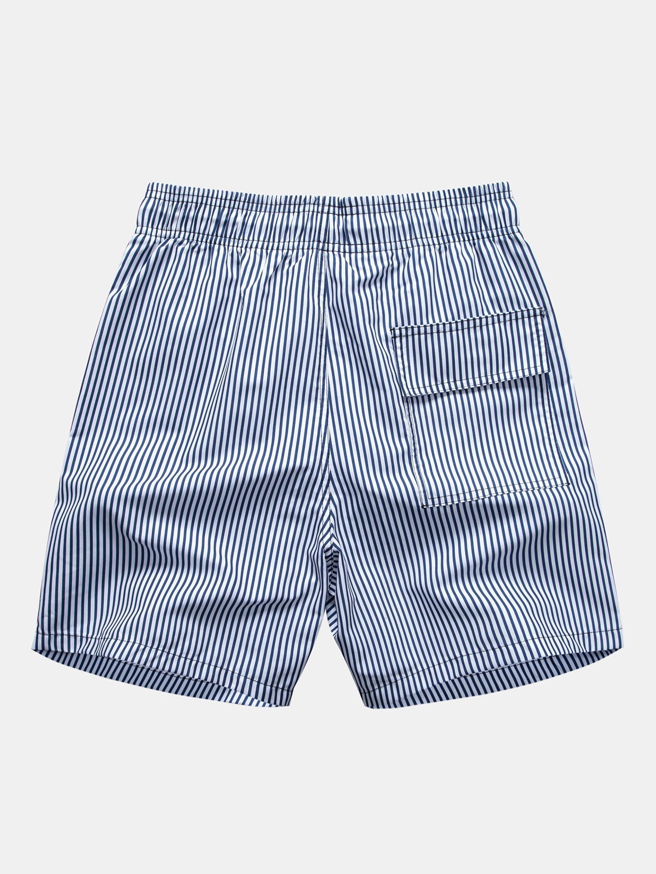 Martín® | Textured Stand Collar Shirt & Stripe Print Swim Shorts