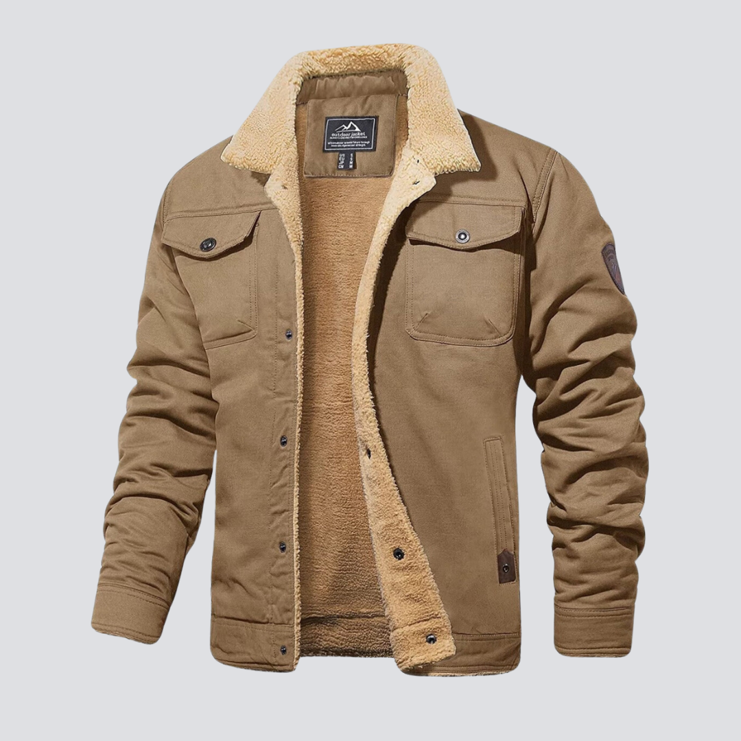 Jey | Classic utility jacket with cozy Sherpa lining for men