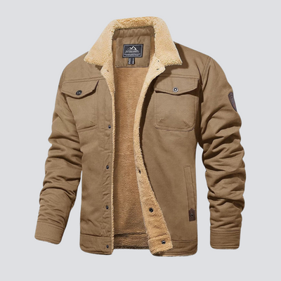 Jey | Classic utility jacket with cozy Sherpa lining for men