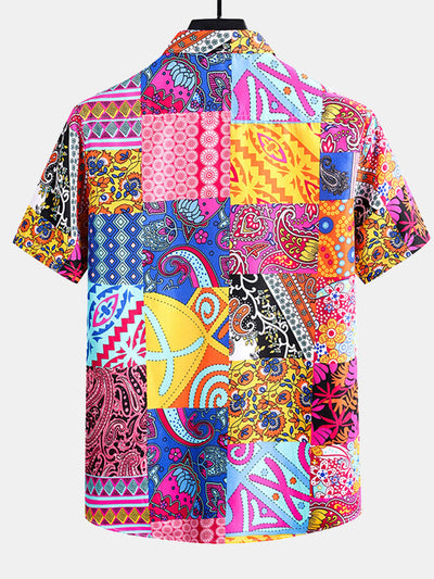 Atanas® | Geometric Floral Print Shirt