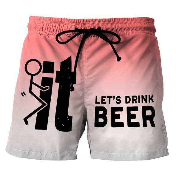 Aeson® | Men'S Printed Letter Beach Shorts