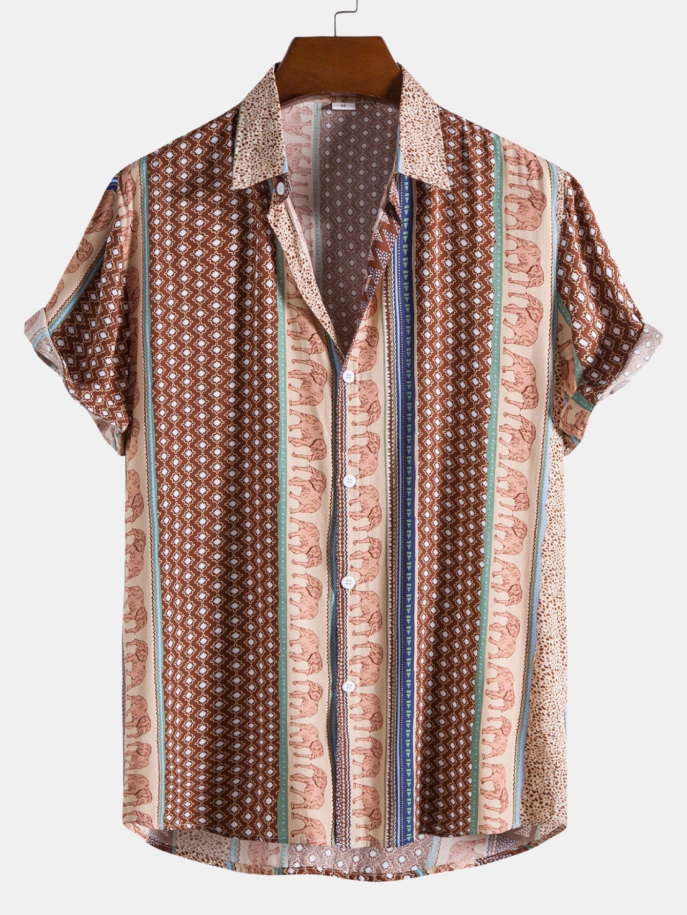 Yosef® | Elephant Geometric Print Shirt