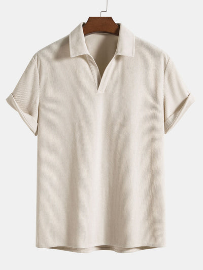 Ulric® | Short Sleeve Corduroy Polo Shirt