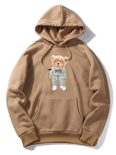 Damon | Rich Bear Print Hoodie