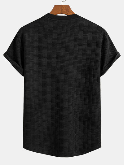 Estanislao® | Stripe Jacquard Arc Hem T-Shirt