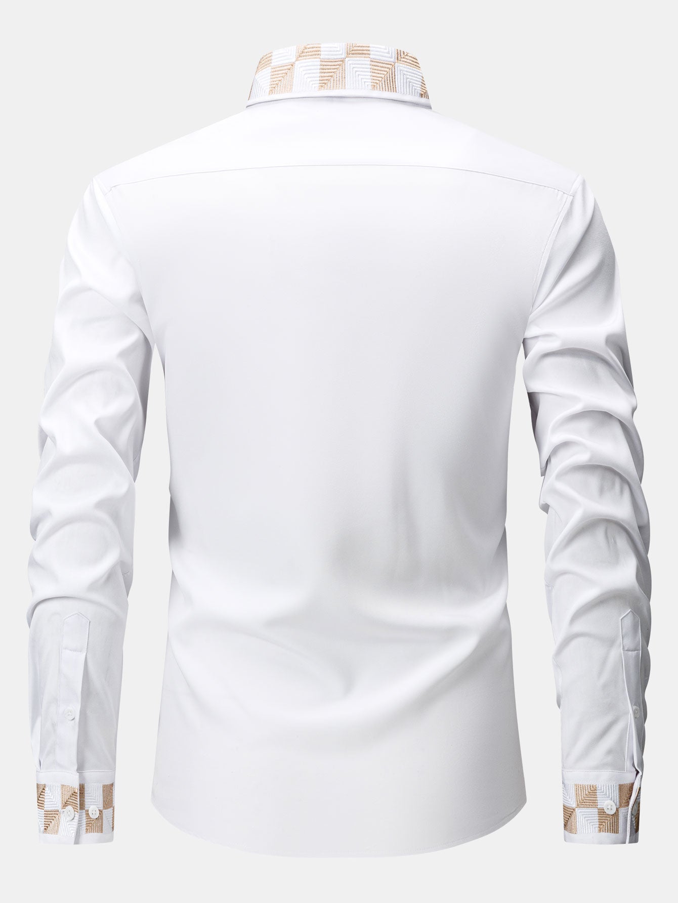 Laban® | Long Sleeve Embroidered Hidden Buttons Placket Shirt