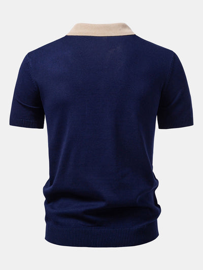 Oliver | Textured Color Block Knit Polo