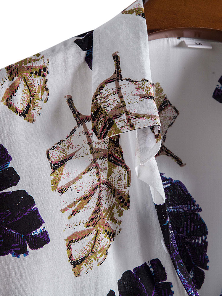 Amancio® | Leaves Print Shirt