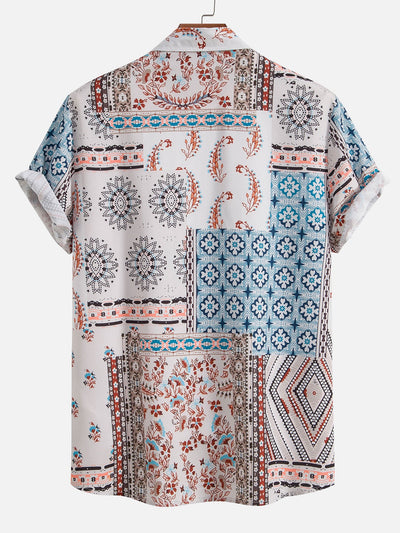 Theo® | Scarf Print Button Up Shirt