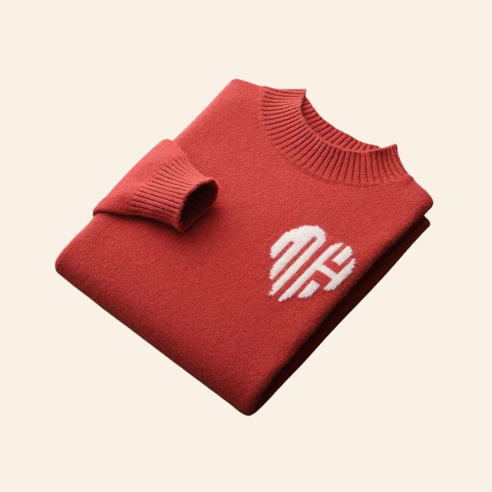 Isaac | Bora Bora Cashmere Heart Sweater