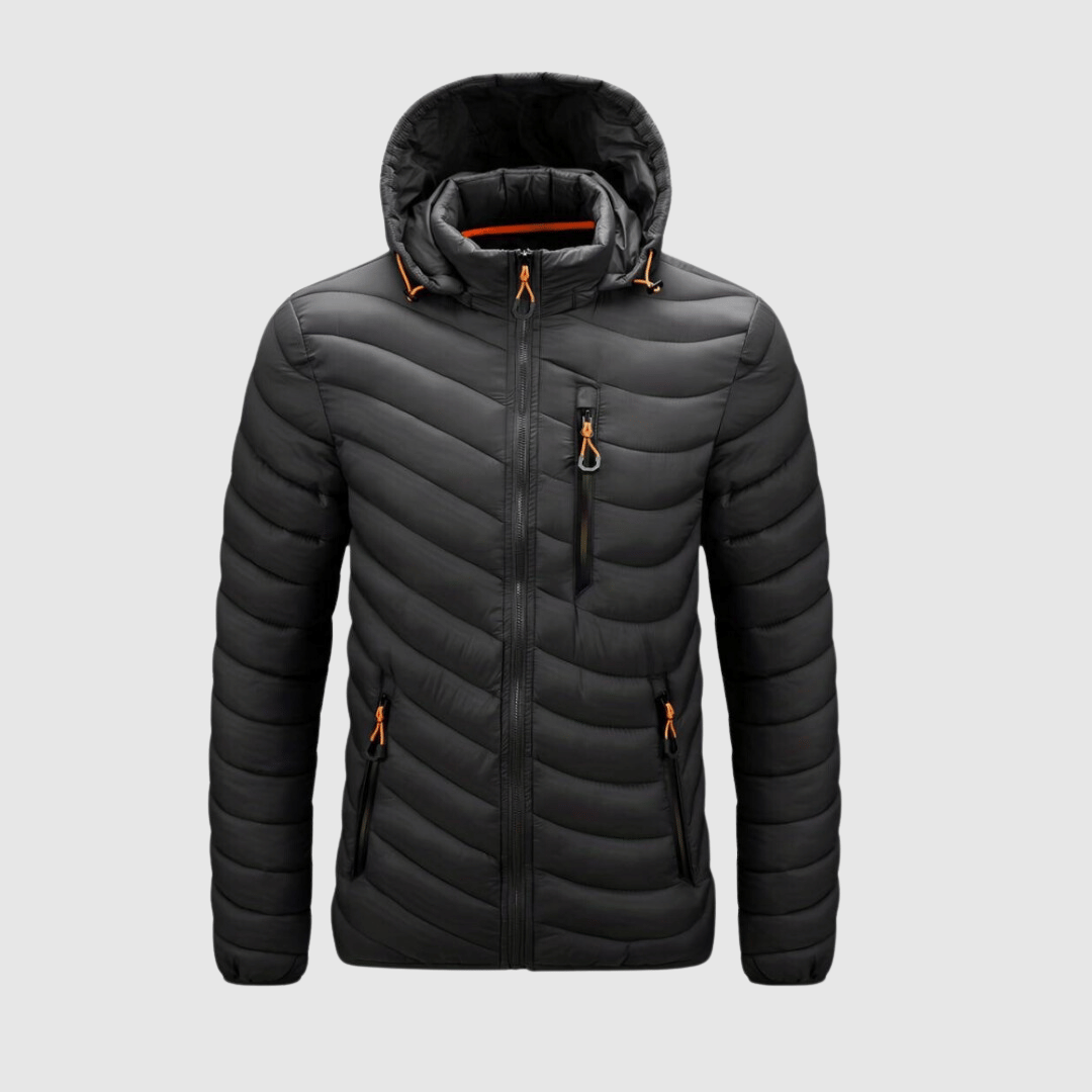 Alvaro | Uno Zipper Hooded Puffer Jacket