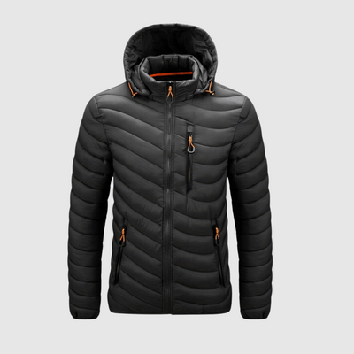 Alvaro | Uno Zipper Hooded Puffer Jacket