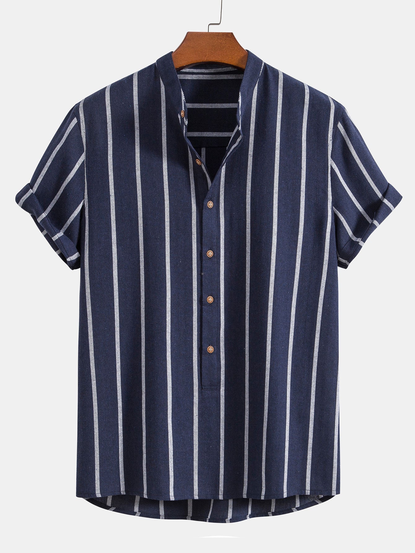 Antton® | Stripes Cotton Henley Shirts