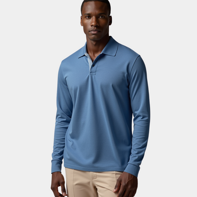 Adolfo® | Elegant Long Sleeved Polo Shirt