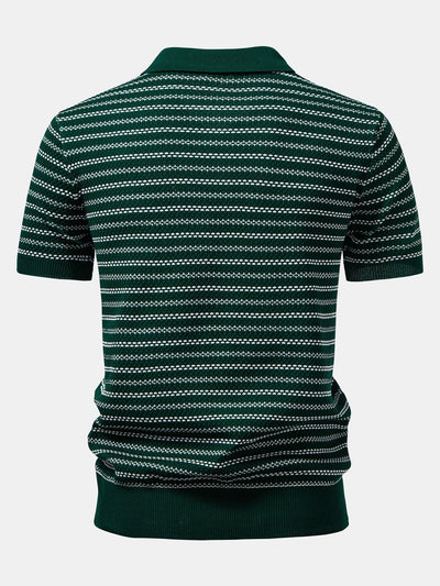 Noah | Stripe Knitted Polo Shirt